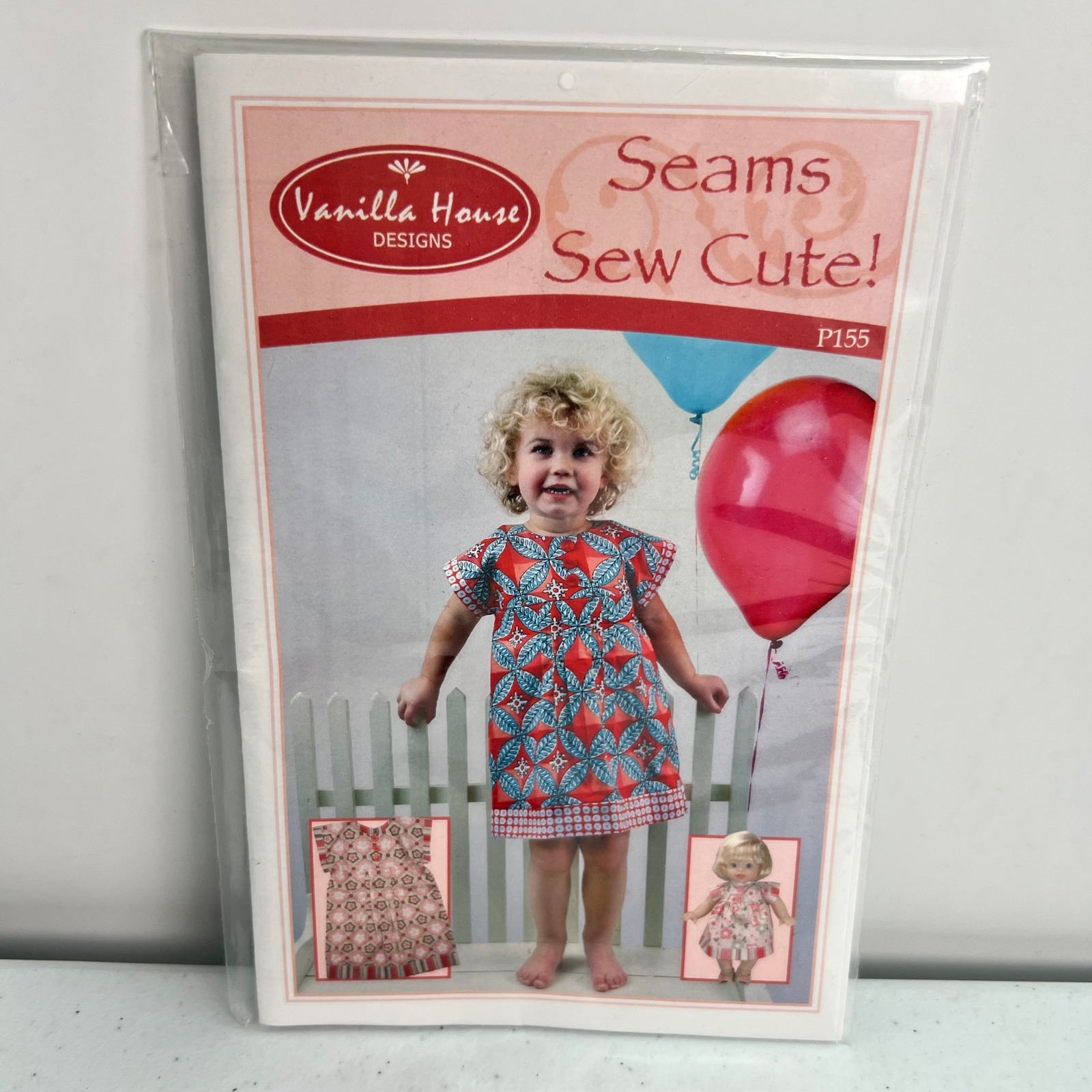 Vanilla House Designs Seams Sew Cute P155 Girls Dress Pattern Sizes 1-5